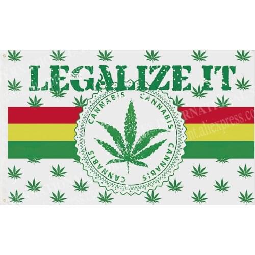 Legalize it Flag Rasta Reggae Jamaica Music Rock Flag 150* 90cm 3ft x 5ft Custom Banner Metal Holes Grommets