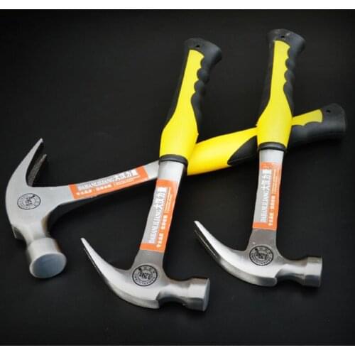 Hot sale Round head rubber handle Magnetic claw hammer For woodworking and Electronic tool, Woodworking tool