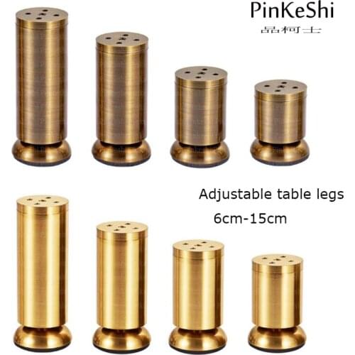 4 pcs Metal Furniture Leg ancient bronze color cabinet foot TV desk leg sofa foot adjsutable brushed gold coffee table legs 15cm