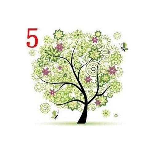 Embroidery Package Hot Sell Best Quality Cross Stitch Kits Happiness and Fortune Tree Version 5 Free Shipping