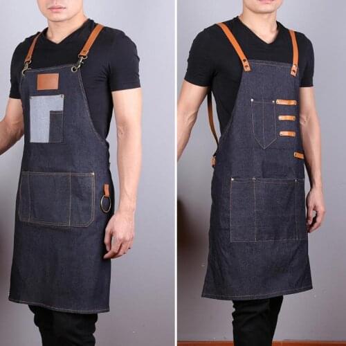 Salon Hair Cutting Apron Professional Barber Denim Apron Hairdresser Hair Cutting Protection Tool Hairdresser Styling Cloth Tool