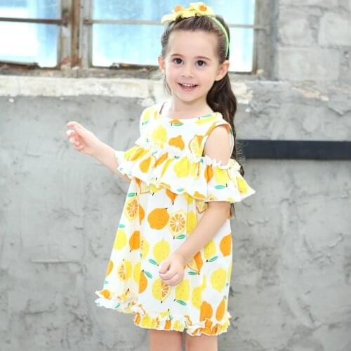 Baby girls dress 2020 summer cotton little girls print dresses kids girl fruit dress children clothes size for 234 5 6 7 8 years