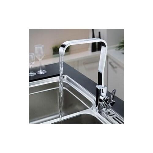 Full copper kitchen faucet hot and cold water faucet Caipen triangle Single hole faucet