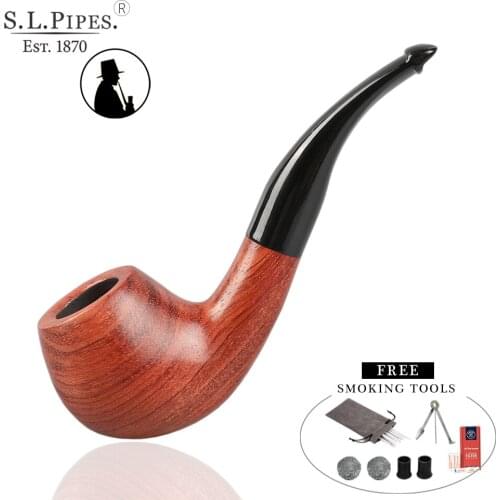 Ru-Smoking Pipe Handmade By rosewood Tobacco Pipe with Free Pipe Accessories Fast shipping