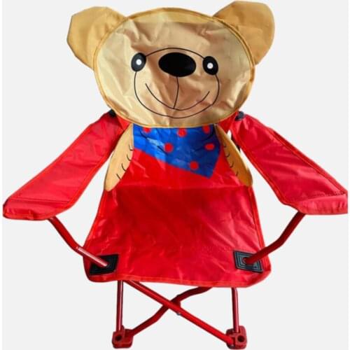 Bear Pattern Nettekacmaz Folding Child Camping SandalyesiÇocuk child seat high chair camping beach lawn outdoor indoor zero yerçek