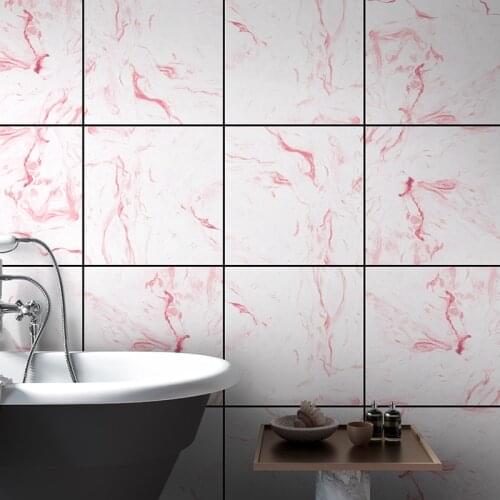 30x60cmx1pcs Self-adhesive Marble Floor Tile Wall Sticker PVC Oil-proof Waterproof for Home Living Room Bedroom Kitchen Bathroom