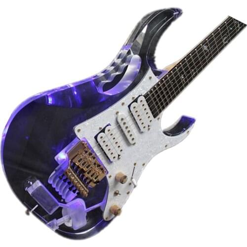 Custom made plexiglass double rock guitar