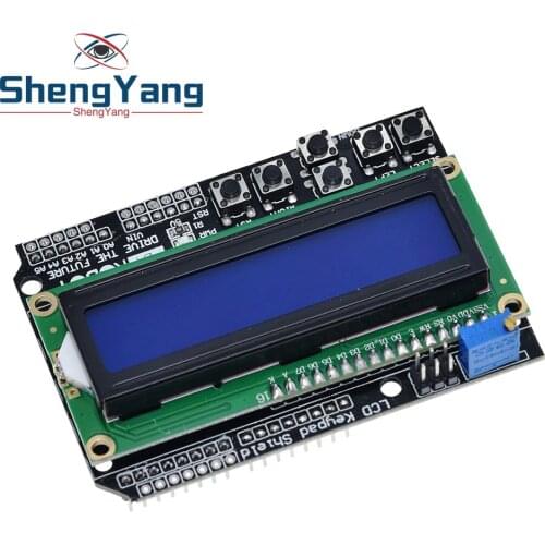 1PCS ShengYang LCD Keypad Shield LCD1602 LCD 1602 Module Display ATMEGA328 ATMEGA2560 raspberry NO blue screen