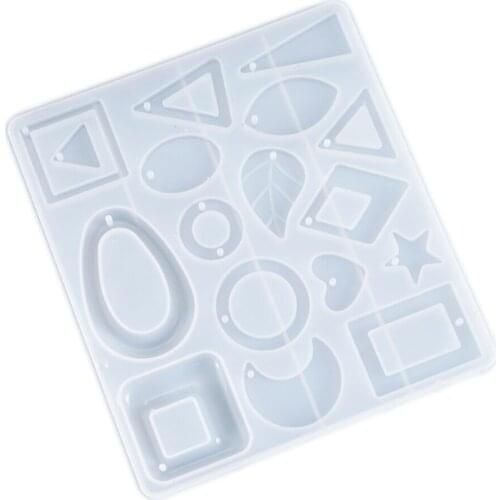 Crystal Epoxy Resin Mold Geometry Earrings Pendant Casting Silicone Mould For DIY Crafts Women Jewelry Making Tools Finding