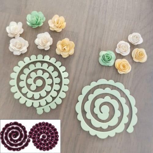 Spiral Flower Metal cutting Die cutting Mould scrapbook Decoration embossed Photo album Decoration Card making DIY Handicrafts