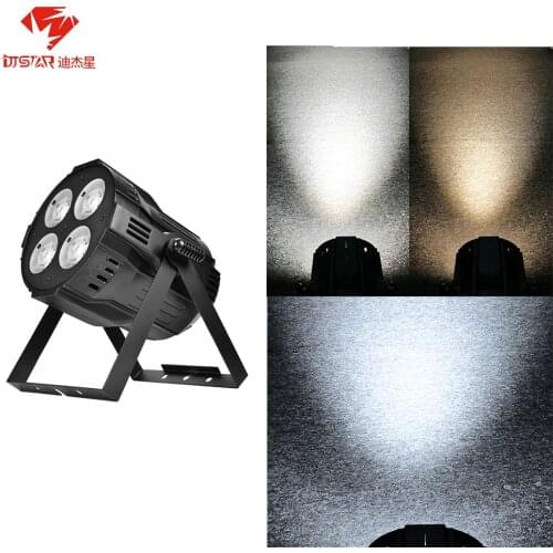 2pcs 4x50W LED COB Par Lighting 200W Strobe Lamp Cool White&Warm White&2in1 Hand in Hand Plug Church Event DJ Stage Music Show