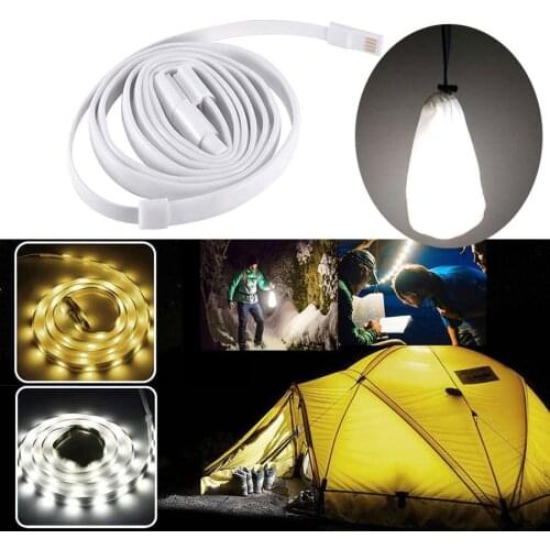Led Lights Strips Portable Waterproof LED Strip USB Flexible SMD 2835 LED Rope Light for Outdoor Camping Hiking Tent Lantern
