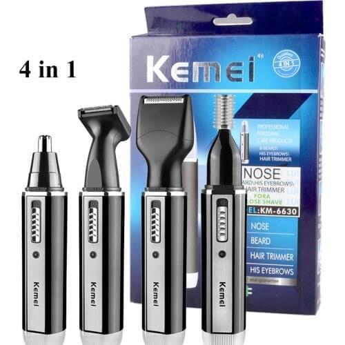 Kemei nose trimmer 4-in-1 hair clipper safe face care for nose hair trimmer fashion electric razor mens care shaver 5