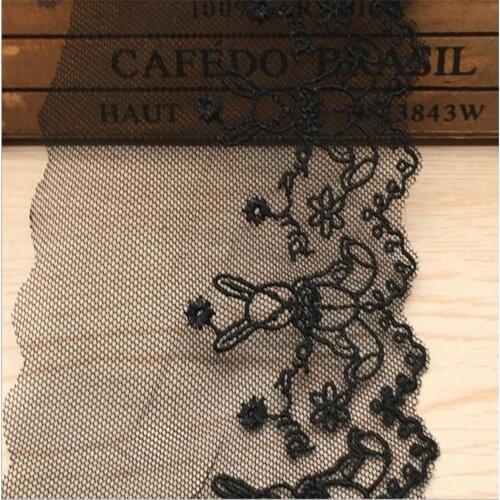 1Yard/lot Width:10.2cm 2 Colors cute motif embroidered mesh lace Garment lace trims trimmings DIY Sewing accessories