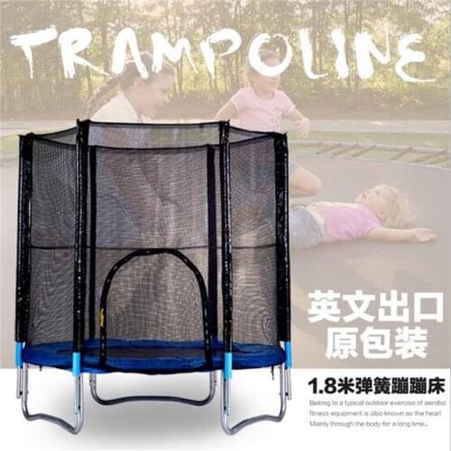180cm Safe Spring trampoline gymnastics trampoline bounce bed With protective net