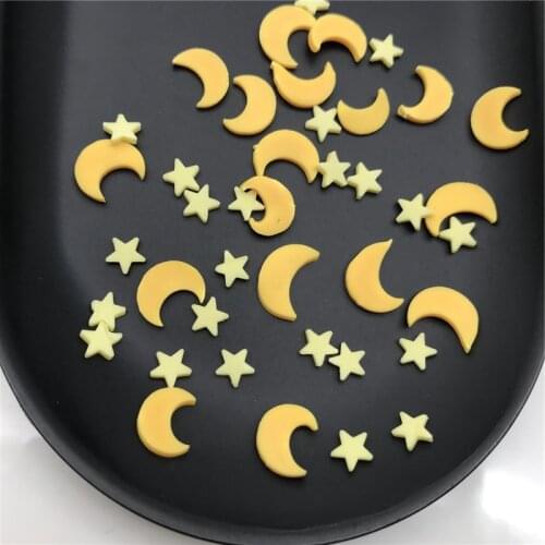 60g Moon Star Polymer Clay Slices Sprinkles for Kids Diy,Craft/Nail Art/Scrapbook Decoration,Filler Polymer Clay Embellishment