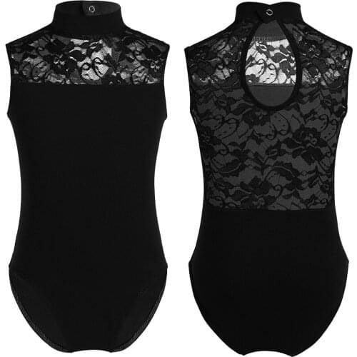 Ballet Leotards For Girls Sleeveless Lace Dance Wear Kids Dance Gymnastics Leotard Jumpsuit Stage Dance Costume Girl Ballerina