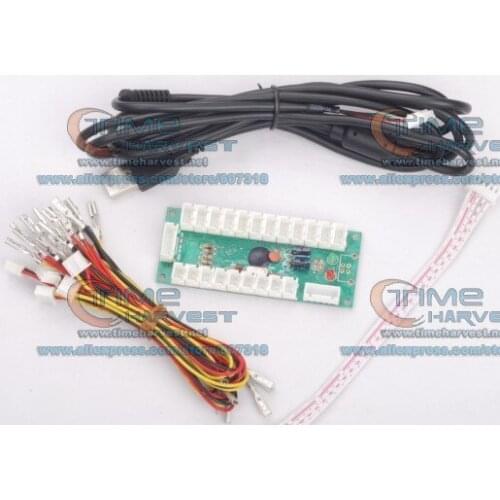 Free Shipping Zero Delay Arcade USB Encoder to Joystick for MAME Jamma PC Fighting Games Support LED Button Arcade Game Machine