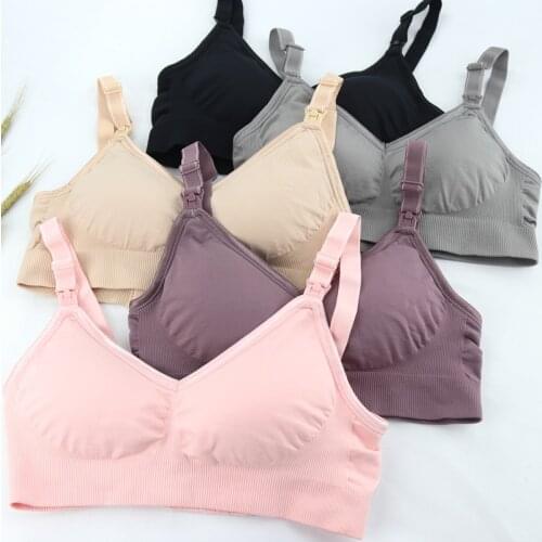 High Quality Wireless Pregnant Women Maternity Bra One-Piece Seamless Breastfeeding Bras Push Up Breathable Feeding Nursing bra