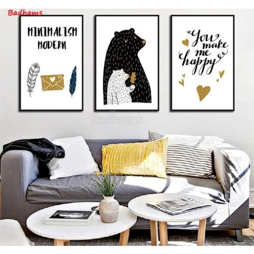Living Room Decoration Paintings Small Fresh English Animals Cafe Childrens Room Crystal Porcelain Decoration Painting
