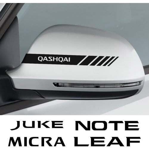 For Nissan Qashqai Micra Juke Leaf Altima Maxima Murano Note Patrol Pulsar Rogue Sentra Sylphy Car Rearview Mirror DIY Stickers