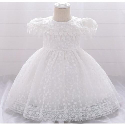 Baby Girls Lace Princess Dress 1st 2st Birthday Party Dress 1 2 Year Old Newborn Christening Gown Toddler Kid Christmas Clothing