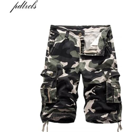 PDTXCLS 2018 Summer Military Camouflage Shorts Men Designer Casual Mens Cargo Shorts