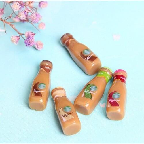 5PCS bjd Dollhouse Miniature Resin Mini Coffee Bottle Drinks Pretend Play Kitchen food for blyth ob11 1/6 Doll Miniature Toys