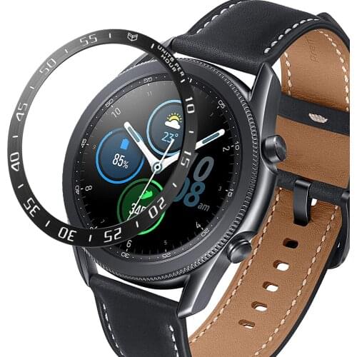 Fashion Scale Bezel Ring For Samsung Galaxy Watch 3 45mm Anti-scratch Adhesive Cover Protector Watch Bezel Ring Accessories