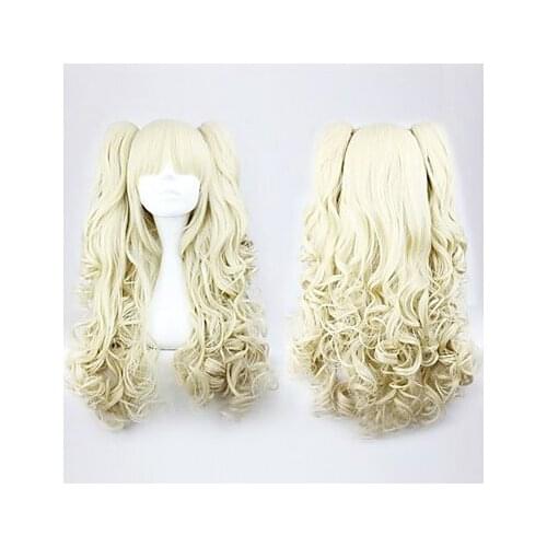 Lolita Curly Wig Inspired by Golden Double Ponytail 70cm Sweet