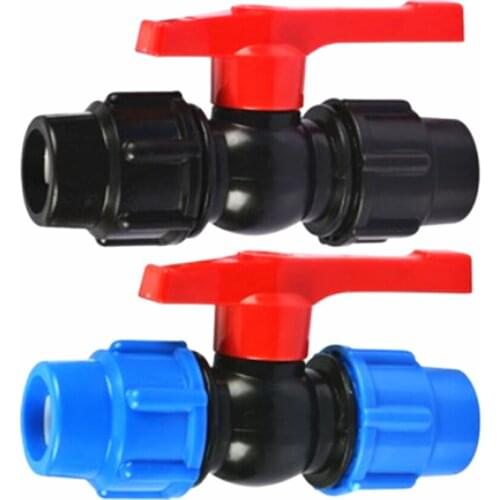 20/25/32/40/50/63mm Plastic Water Pipe Quick Valve Connector PE Tube Ball Valves Accessories