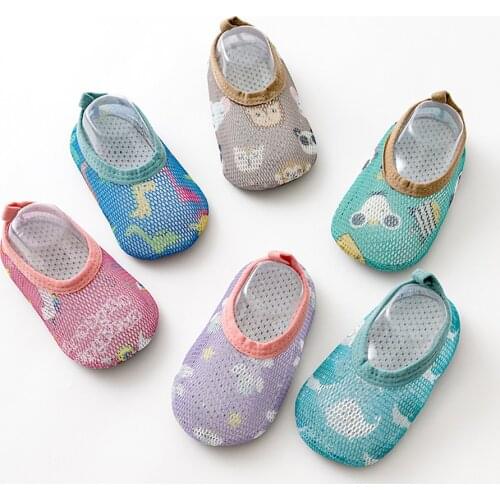 Baby Girls Boys Cute Cartoon Non-slip Cotton Toddler Floor Socks Animal Pattern First Walker Shoes for Newborns JYF