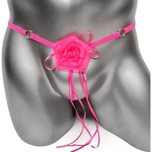 Sissy Sexy Lingerie Panties Thong T Back Underwear Men Gay Novelty Flower Front Underpants G Strings High Quality Brand Thongs