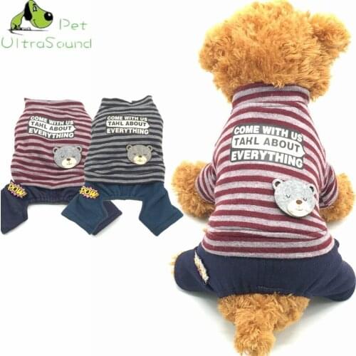 ULTRASOUND PET Soft Warm Dog Clothes Pet Dog Costume Chihuahua Yorkshire Dog Coat Pet Bear Clothes For Russian Weather