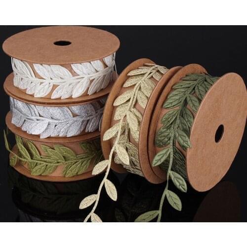 Ultrasonic Embossed Leaf Lace DIY Handmade Decoration Flower Packaging Leaves Garland Laceultrasonic Embossed Ribbon