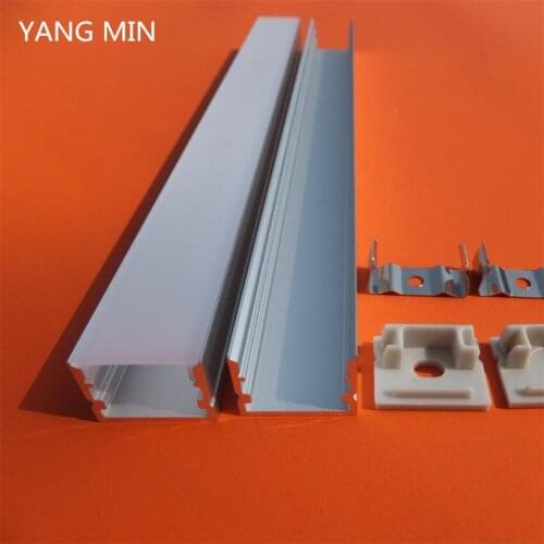 YANGMIN Free Shipping Manufacturer Custom Anodized White Color Aluminum Extrusion Channel With Transparent Cover For Led Display