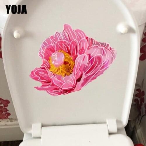 YOJA 22*18CM Peony Blossom Flower Classic Bedroom Wall Sticker Decal Toilet WC Decor T1-0688