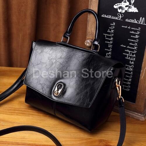 Cow genuine leather bag ladies winter womens leather handbags big female shoulder bag hand bags for women Feminina Ladies K25