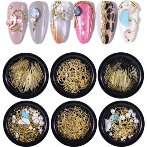 1Box Nail Art metal Star Moon Mix 3D Rhinestones Beads AB Sequins Shiny Glitter Charm Gem Manicure Accessories decoration