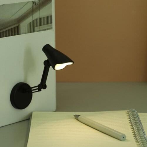 1Pcs Mini LED Table Lamps Portable Folding Night Lights Magnetic Book-clip Lamps Creative Cute Small Desk Lamp Indoor Lighting