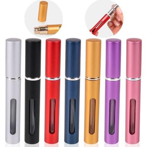 1PC Top Quality 5ml Perfume Bottle Mini Metal Sprayer Refillable Aluminum Perfume Atomizer Travel Size