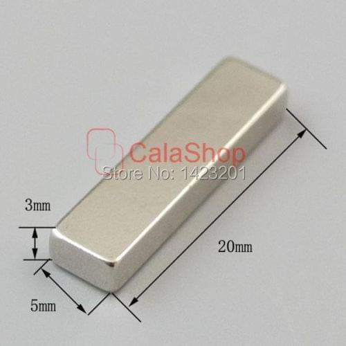 10 pcs / Lot 20x5x3 Magnets Block Neodymium N35 Disc Rare Earth Super Strong Fridge Magnet