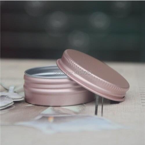 20/50pcs 15g Rose Gold Empty Aluminum Jars Refillable Cosmetic Bottle Ointment Cream Sample Packaging Containers Screw Cap
