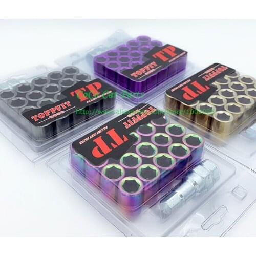 20pcs/pack 12x1.5/12x1.25 Car Wheel Lug Nut Tire Wheel Bolt Steel Lock Nut