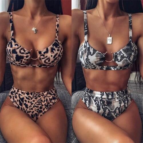 2020 Sexy Women Triangle Bikini Sets Swimwear Series Leopard Printed Summer Beach Wear Bathing Suit Swimsuit For Women Female