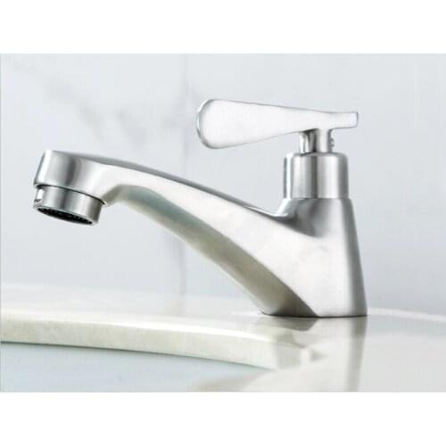 304 Stainless Steel Material 2 Models of Cold Water Deck Mounted Basin Tap