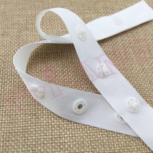 50 yards/lot, Black and White Invisible Snap Fastener Eco-friendly Snap Button for Babys Wear