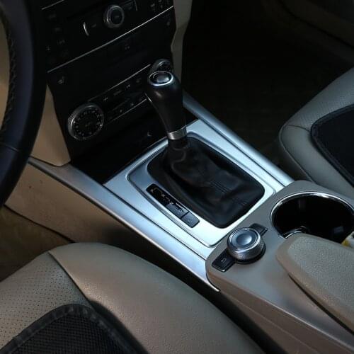 ABS Chrome Gear Shift Decoration Frame Sticker For Mercedes Benz C GLK Class W204 C180 C200 C260 2008-2013 Car Accessories