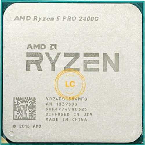 AMD Ryzen 5 Pro 2400G R5 Pro 2400G r5 2400g 3.6 GHz Quad-Core Quad-Thread 65W CPU Processor YD240BC5M4MFB Socket AM4