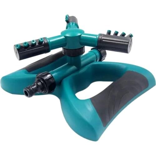 Large Three-prong 360-degree Rotating Tandem Sprinkler, Garden Lawn Sprinkler Irrigation and Bridge Maintenance Sprinkler